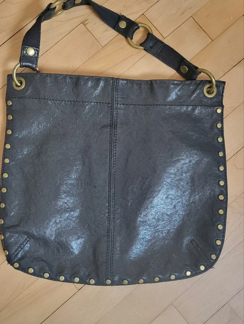 Fossil Black Studded Leather Bag